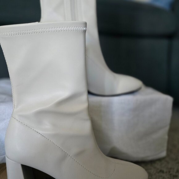 Zara ecru white boots - Picture 2 of 10